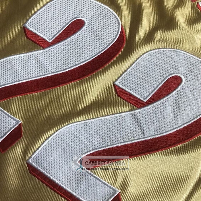 Camiseta Portland Trail Blazers Clyde Drexler NO 22 Mitchell & Ness 1991-92 Oro